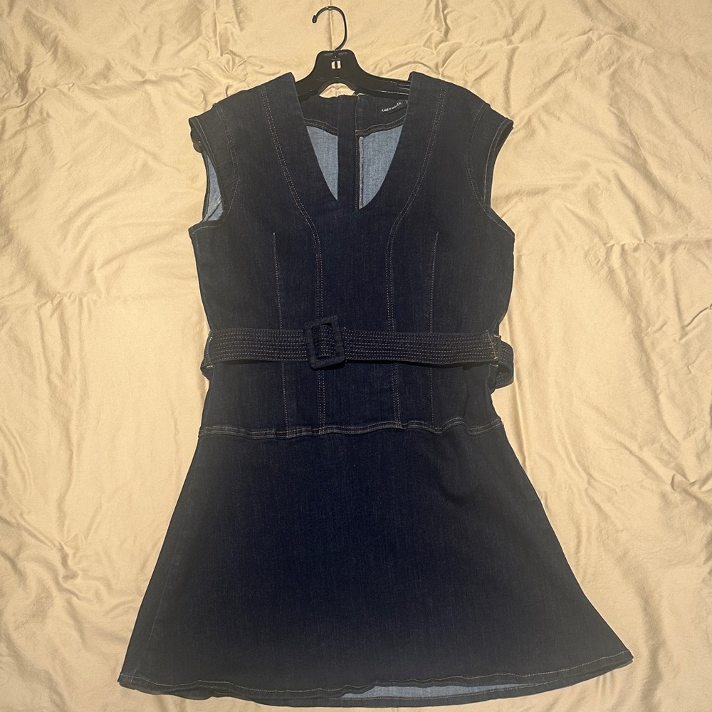 Karen Millen Dark Blue Denim Mini Dress